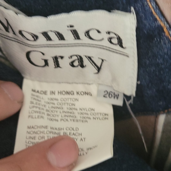 Monica Grey long jean jacket 26w - Picture 5 of 7